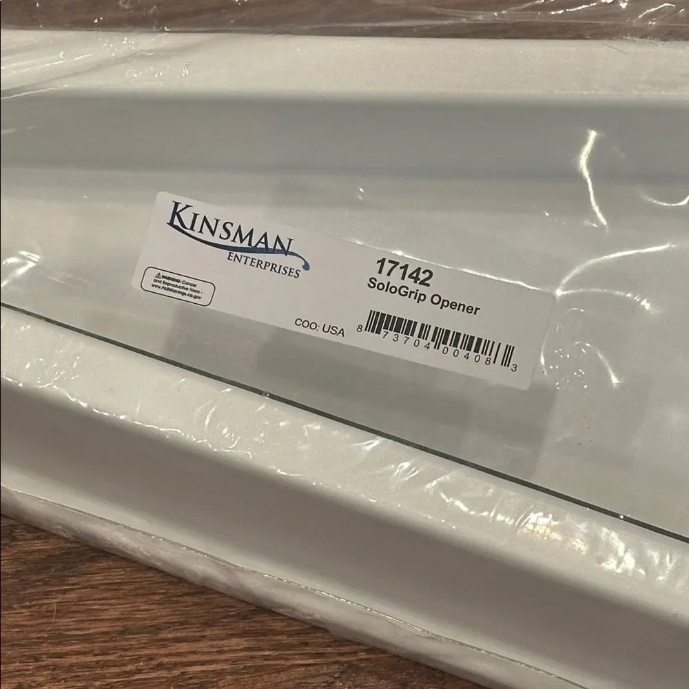 Kinsman SoloGrip One Handed Jar Opener 17142 NEW White Made in USA